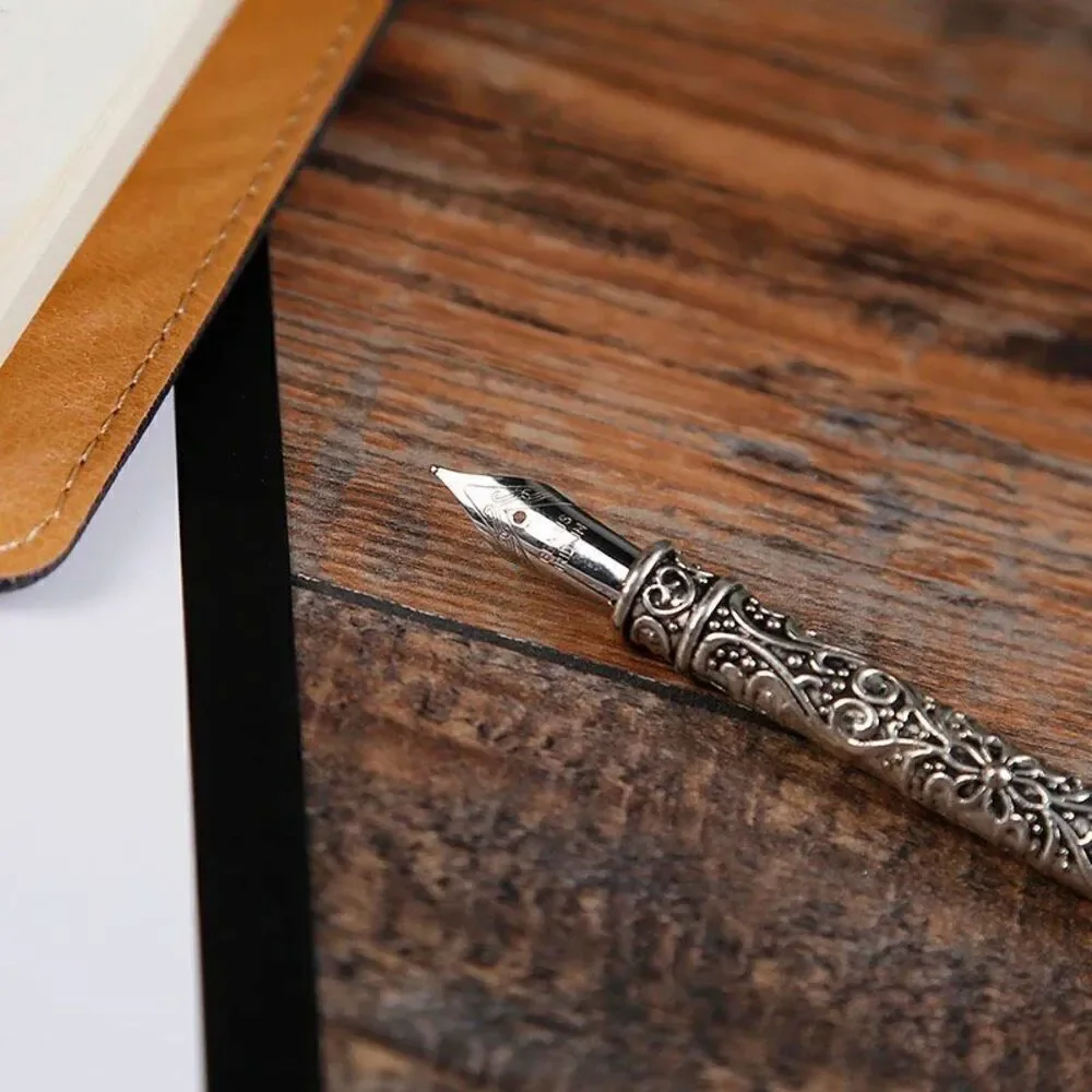 Natural Vintage Style Blue Feather Calligraphy Pen Wedding Christmas Gift New